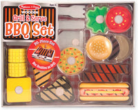 Melissa & Doug Wooden Grill & Serve BBQ Set