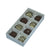 10 Pack of White Card Chocolate Sweet Soap Product Reatail Gift Box - 8 bay 3cm Compartments - Clear Slide On Lid - 16x8x3cm