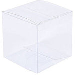 10 Pack of 10cm Square Cube PVC Box -  Product Showcase Clear Plastic Shop Display Storage Packaging Box