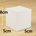 10 Pack of White 5x5x8cm Square Cube Card Gift Box - Folding Packaging Small rectangle/square Boxes for Wedding Jewelry Gift Party Favor Model Candy Chocolate Soap Box