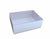 10 Pack of White Card Square Box - Clear Slide On Lid - 20 x 20 x 8cm -  Large Beauty Product Gift Giving Hamper Tray Merch Fashion Cake Sweets Xmas