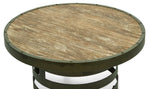 Retro Style Spiral Round Coffee Table with Wood Top