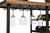 Industrial Style Wooden Bar Cart Drinks Trolley Station with Wine Bottle Rack