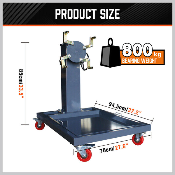 800kg Folding Engine Stand 1763lb Heavy Duty Workshop Auto Crane Hoist Motor