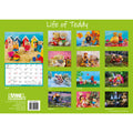 Life of Teddy - 2024 Rectangle Wall Calendar 13 Months Planner Adventures Gift