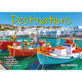 Destinations - 2024 Rectangle Wall Calendar 16 Months Planner Travel Photos Gift