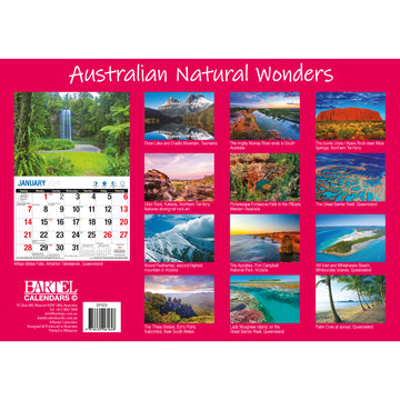 Australian Natural Wonders 2024 Rectangle Wall Calendar 16 Months Planner Photos