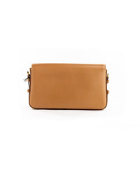 Small Nutmeg Flap Crossbody Clutch Handbag Purse One Size Women