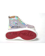 Embellished Leather High Top Sneakers with Swarovski Crystals 35 EU Women