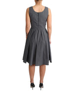 Sleeveless A-line Dress with Polka Dot Pattern 42 IT Women