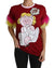 New Dolce &amp; Gabbana Short Sleeves Crew Neck T-shirt with Pig Print Embroidery 40 IT Women