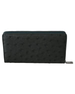 Mens Continental Wallet with Ostrich Leather by Dolce &amp; Gabbana One Size Men