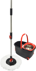 Spin Rotating Mop and Bucket Set with Wheels and 4 Microfibre Mop Heads