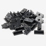 100 Composite Decking Hidden Fixing Fasteners Plastic T Clips & Black Screws