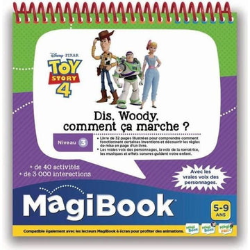 VTECH - Livre Interactif Magibook - Toy Story 4 - Dis Woody, Comment ça marche ?