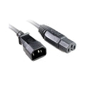 Iec C14 To C15 High Temperature Power Cable Black 1M