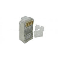 Rj45 8P8C Cat 5E Crimp Plug For Solid Core Cable - Shielded - 10 Pack