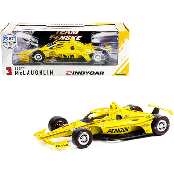 Dallara IndyCar #3 Scott McLaughlin "Pennzoil" Team Penske "NTT IndyCar Series" (2021) 1/18 Diecast Model Car by Greenlight