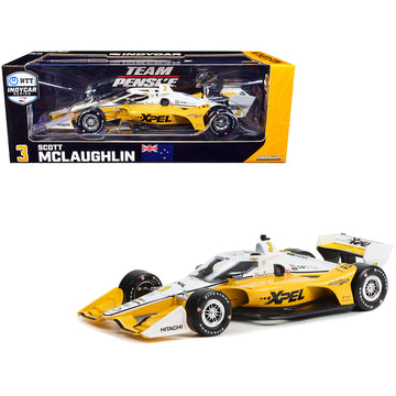 Dallara IndyCar #3 Scott McLaughlin "XPEL" Team Penske (Road Course Configuration) "NTT IndyCar Series" (2022) 1/18 Diecast Model Car by Greenlight