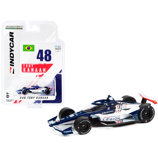 Dallara IndyCar #48 Tony Kanaan "American Legion" Chip Ganassi Racing "NTT IndyCar Series" (2021) 1/64 Diecast Model Car by Greenlight