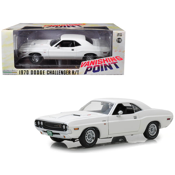 1970 Dodge Challenger R/T White "Vanishing Point" (1971) Movie 1/18 Diecast Model Car by Greenlight