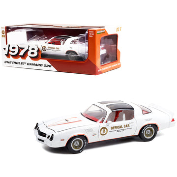 1978 Chevrolet Camaro Z/28 White Official Parade Car "62nd Indianapolis 500 Mile International Sweepstakes" (1978) 1/18 Diecast Model Car by Greenlight