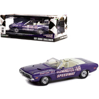 1971 Dodge Challenger Convertible Official Pace Car Purple Metallic "Flemington Fair Speedway" 1/18 Diecast Model Car by Greenlight