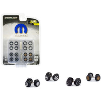 "Mopar" Wheels and Tires Multipack Set of 24 pieces "Wheel & Tire Packs" Series 6 1/64 Scale Models by Greenlight