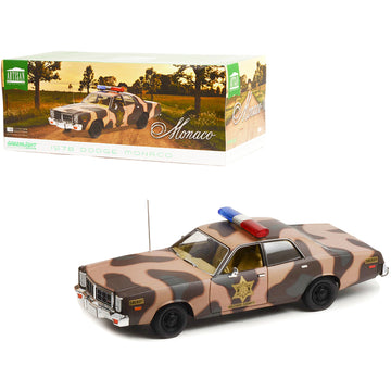 1978 Dodge Monaco Brown Camouflage "Hazzard County Sheriff" 1/18 Diecast Model Car by Greenlight