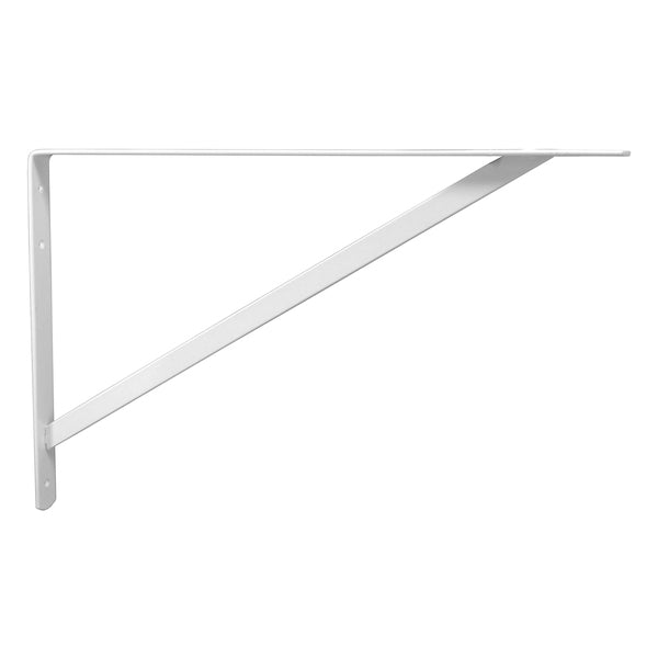 13" x 20" White Shelf L Bracket with Strut