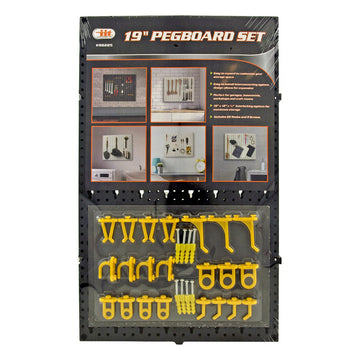 19" Pegboard Set with Hooks and Mounting Board for Tools - IIT