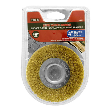 4" Coarse Wire Wheel Brush with 5/8" Bore - Mibro 433551