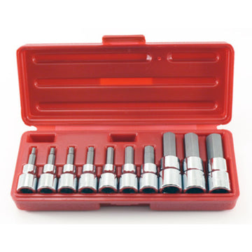 10-pc. 3/8" & 1/2" Drive Metric Hex Bit Socket Set