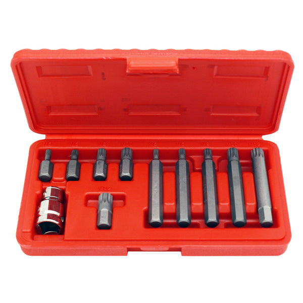 11-pc. 12 Point Spline Bit Set