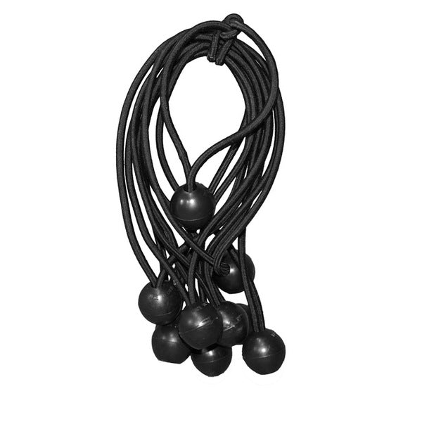 100-pc 8" Heavy Duty Ball Bungee (Black)