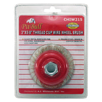 3" x 5/8" Thread Cup Wire Wheel Brush