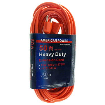 50' Heavy Duty 14/3 Extension Cord