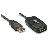 Manhattan Hi-Speed USB 2.0 A Male/A Female USB Active Extension Cable, 33'