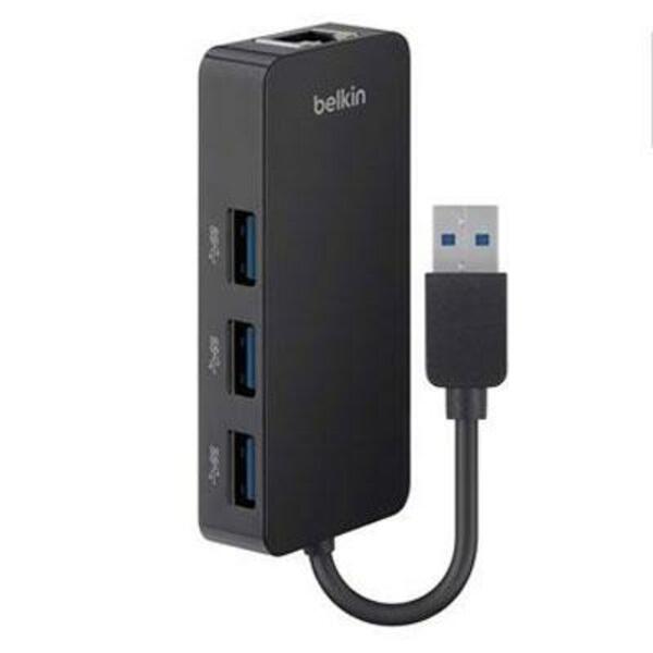 Belkin USB 3.0 3-Port Hub with Gigabit Ethernet Adapter