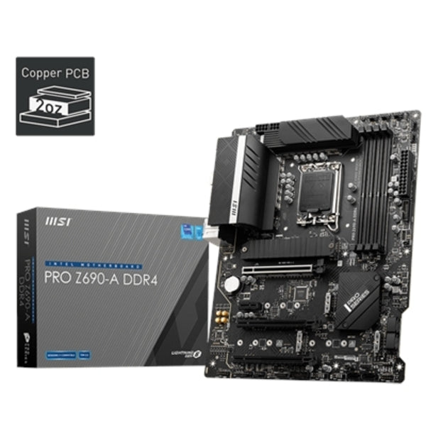 MSI Z690-A DDR4 Desktop Motherboard - Intel Z690 Chipset - Socket LGA-1700 - Intel Optane Memory Ready - ATX