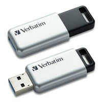 Verbatim 64GB Store 'n' Go Secure Pro USB 3.0 Flash Drive with AES 256 Hardware Encryption - Silver