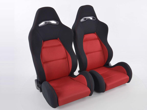 Sport seats FK semi-bucket seats Set Edition 3 red / black fabric