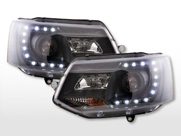 Set fari Daylight Luci di marcia diurna a LED VW Bus T5 dal 2009 nere