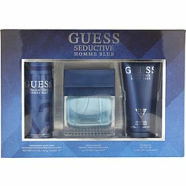 Guess Seductive Homme Blue By Guess Edt Spray 3.4 Oz & Body Spray 6 Oz & Shower Gel 6.7 Oz For Men