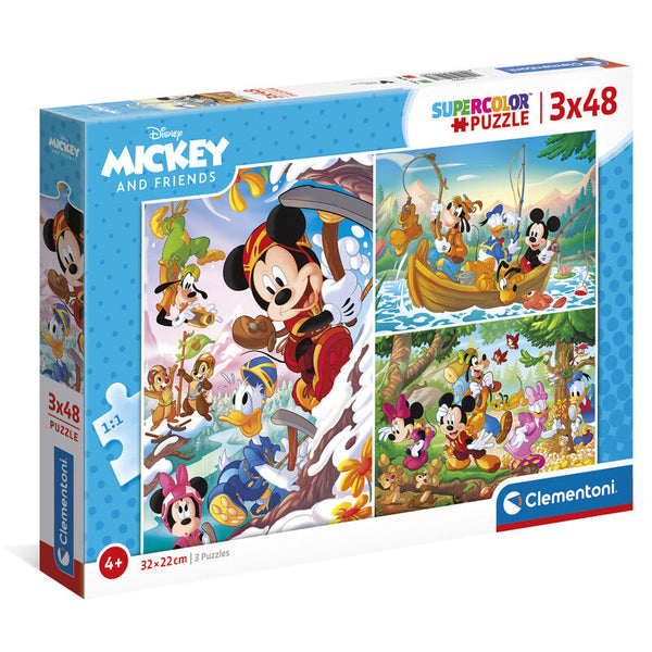 Disney Mickey and Friends puzzle 3x48pcs