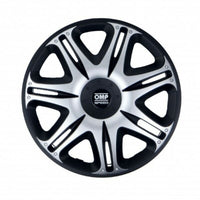 Hubcap OMP Ghost Speed Black Silver 16" (4 uds)