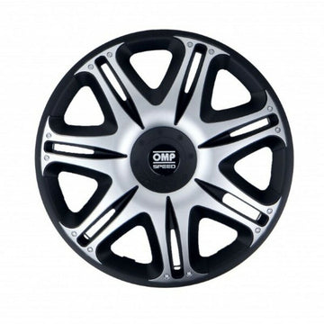 Hubcap OMP Ghost Speed Black Silver 14" (4 uds)