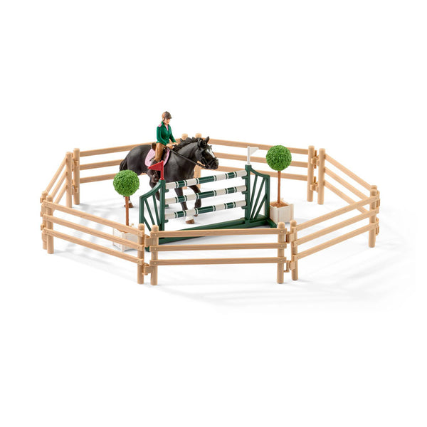 SCHLEICH Horse Club Riding School with Riders and Horses Toy Playset, 5 to 12 Years, Multi-colour (42389)