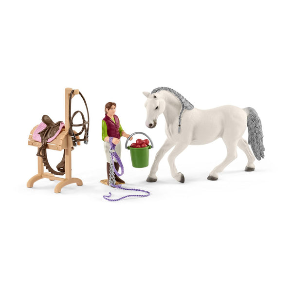 SCHLEICH Horse Club Riding School with Riders and Horses Toy Playset, 5 to 12 Years, Multi-colour (42389)