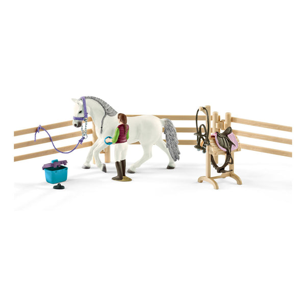 SCHLEICH Horse Club Riding School with Riders and Horses Toy Playset, 5 to 12 Years, Multi-colour (42389)